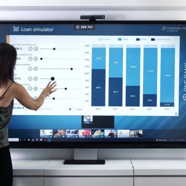 le compositeur digital utilisé sur écran interactif en banque et assurances